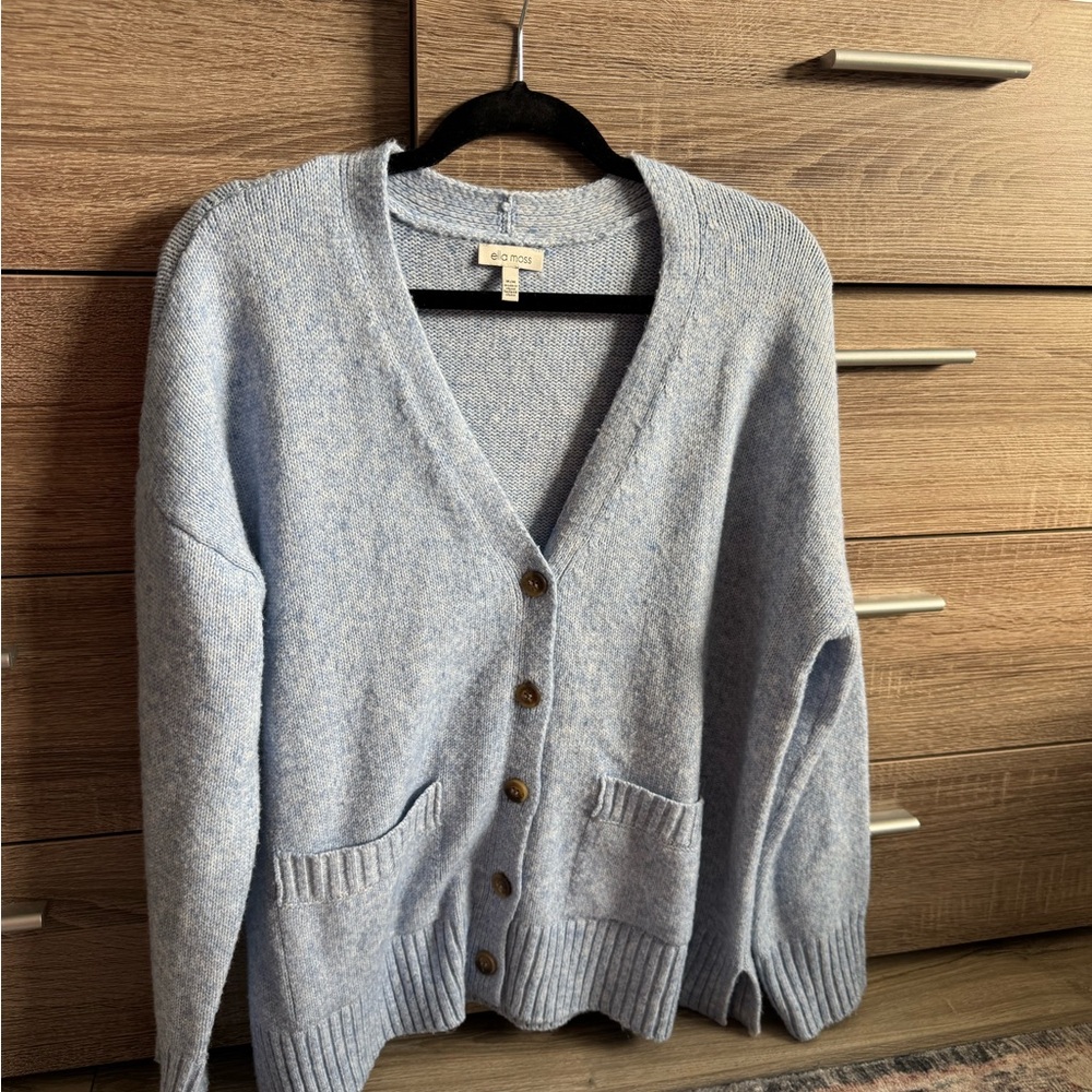 Ella Moss Light Blue Cardigan Sweater
